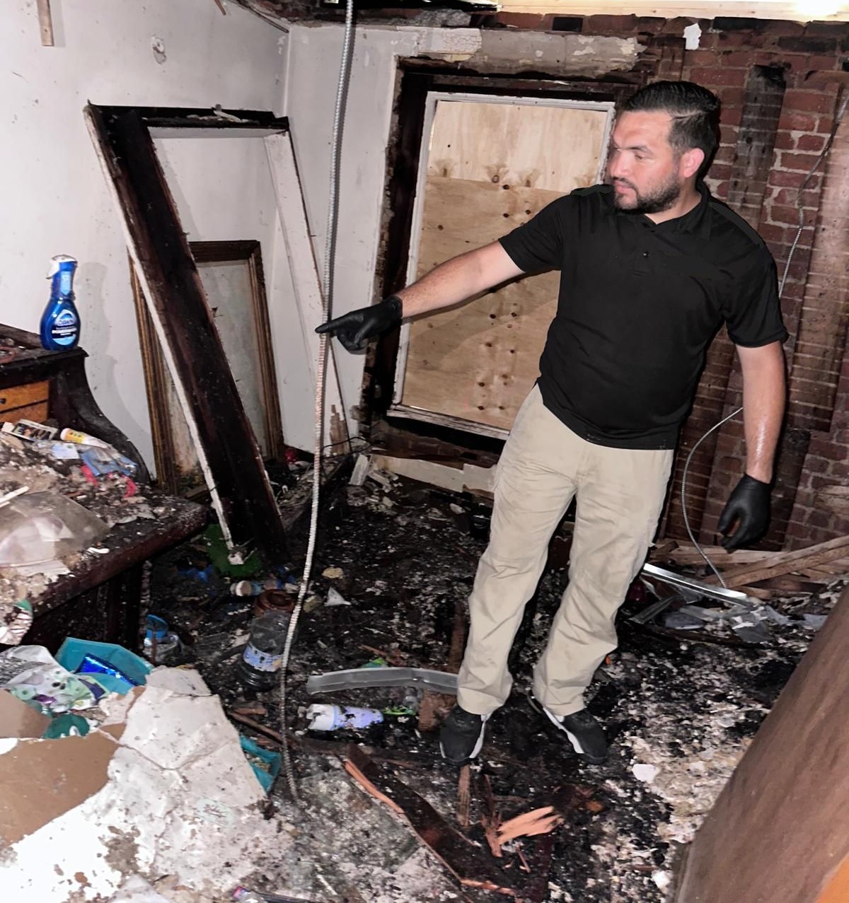 Fire damage restoration services